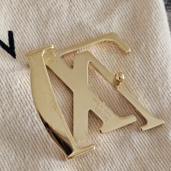 Louis VUITTON MONOGRAM GIANT BELT KHAKI BEIGE SIZE 90CM or 36US , Preowned - Picture 14 of 15